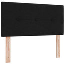 LED Box Spring Bed med LED-lysstrimler Sort 120 x 200 cm Stof
