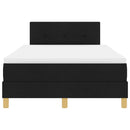 LED Box Spring Bed med LED-lysstrimler Sort 120 x 200 cm Stof