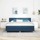 LED Box Spring Bed med pude Blå 180 x 200 cm Stof
