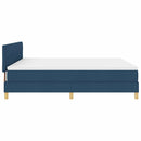 LED Box Spring Bed med pude Blå 180 x 200 cm Stof