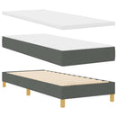 LED Box Spring Bed med pude Mørkegrå 80 x 200 cm Stof