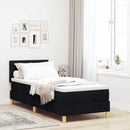 LED Box Spring Bed med pude Sort 80 x 200 cm Stof