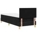 LED Box Spring Bed med pude Sort 80 x 200 cm Stof
