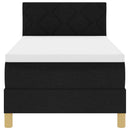 LED Box Spring Bed med pude Sort 80 x 200 cm Stof