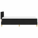 LED Box Spring Bed med pude Sort 80 x 200 cm Stof