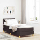 LED Box Spring Bed med hovedgærde Mørk Brun 80 x 200 cm Stof