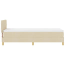 LED Box Spring Bed med LED-lysstrimler Creme 80 x 200 cm Stof