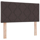 LED Box Spring Bed med hovedgærde Mørk Brun 100 x 200 cm Stof