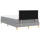LED Box Spring Bed med hovedgærde Lysegrå 120 x 190 cm Stof
