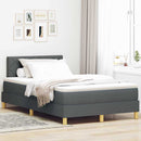 LED Box Spring Bed med hovedgærde Mørkegrå 120 x 190 cm Stof