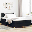 LED Box Spring Bed med pude Sort 120 x 190 cm Stof