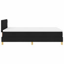 LED Box Spring Bed med pude Sort 120 x 190 cm Stof