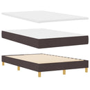 LED Box Spring Bed med hovedgærde Mørk Brun 120 x 190 cm Stof