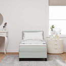 LED Box Spring Bed med madras med LED Lysegrå 80 x 200 cm Fløjl