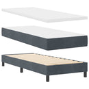 LED Box Spring Bed med madras Mørkegrå 80 x 200 cm Fløjl