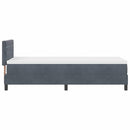 LED Box Spring Bed med madras Mørkegrå 80 x 200 cm Fløjl