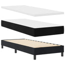 LED Box Spring Bed med madras med LED Sort 80 x 200 cm Fløjl