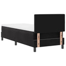 LED Box Spring Bed med madras med LED Sort 80 x 200 cm Fløjl