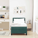 LED Box Spring Bed med madras Mørkegrøn 80 x 200 cm Fløjl