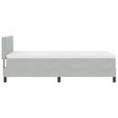 LED Box Spring Bed med madras med LED Lysegrå 90 x 190 cm Fløjl
