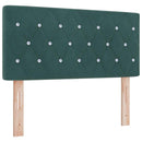 LED Box Spring Bed med madras Mørkegrøn 90 x 190 cm Fløjl