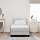 LED Box Spring Bed med madras med LED Lysegrå 90 x 200 cm Fløjl