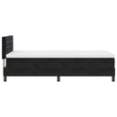 LED Box Spring Bed med madras med LED Sort 100 x 200 cm Fløjl