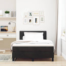 LED Box Spring Bed med madras med LED Sort 120 x 190 cm Fløjl
