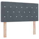 LED Box Spring Bed med madras Mørkegrå 120 x 200 cm Fløjl