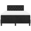 LED Box Spring Bed med madras med LED Sort 120 x 200 cm Fløjl