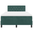 LED Box Spring Bed med madras Mørkegrøn 120 x 200 cm Fløjl