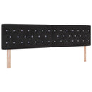 LED Box Spring Bed med madras med LED Sort 180 x 200 cm Fløjl