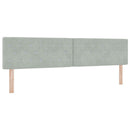 LED Box Spring Bed med madras Lysegrå 200 x 200 cm Fløjl