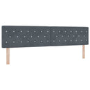 LED Box Spring Bed med madras Mørkegrå 200 x 200 cm Fløjl