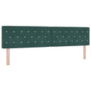LED Box Spring Bed med madras Mørkegrøn 200 x 200 cm Fløjl