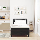 LED Box Spring Bed med madras med LED Sort 80 x 200 cm Fløjl