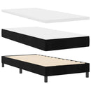 LED Box Spring Bed med madras med LED Sort 100 x 200 cm Fløjl