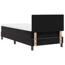 LED Box Spring Bed med madras med LED Sort 100 x 200 cm Fløjl