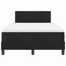 LED Box Spring Bed med madras med LED Sort 120 x 190 cm Fløjl