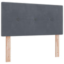 LED Box Spring Bed med madras Mørkegrå 120 x 200 cm Fløjl