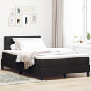 LED Box Spring Bed med madras med LED Sort 120 x 200 cm Fløjl