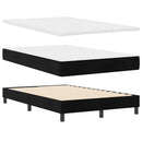 LED Box Spring Bed med madras med LED Sort 120 x 200 cm Fløjl