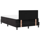 LED Box Spring Bed med madras med LED Sort 120 x 200 cm Fløjl
