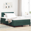LED Box Spring Bed med madras Mørkegrøn 120 x 200 cm Fløjl