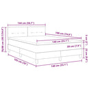 LED Box Spring Bed med madras Mørkegrøn 140 x 190 cm Fløjl