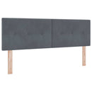 LED Box Spring Bed med madras Mørkegrå 140 x 200 cm Fløjl