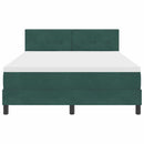 LED Box Spring Bed med madras Mørkegrøn 140 x 200 cm Fløjl
