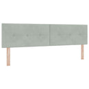LED Box Spring Bed med madras Lysegrå 180 x 200 cm Fløjl