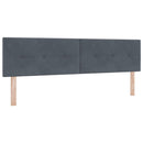 LED Box Spring Bed med madras Mørkegrå 180 x 200 cm Fløjl