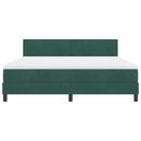 LED Box Spring Bed med madras Mørkegrøn 180 x 200 cm Fløjl